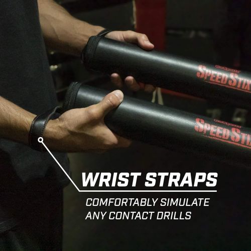  GoSports SpeedStix 2 Pack - Mixed Martial Arts & Sports Padded Contact Sticks, Black