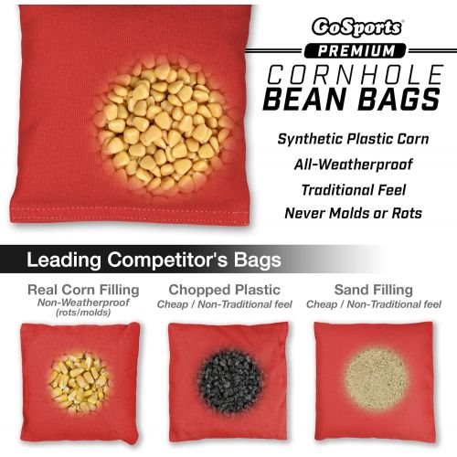  GoSports Cornhole Bean Bag Sets - 16 Colors Available, Duck Cloth with All-Weather Corn Fill