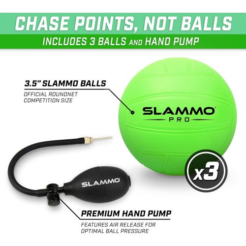  GoSports SLAMMO PRO Game Set - New and Improved PRO Set with 3 PRO Balls, Pump and Carrying Case