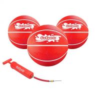 GoSports Swimming Pool Basketballs 3 Pack - Great for Floating Water Basketball Hoops, Choose Red or Blue Pool Basketballs