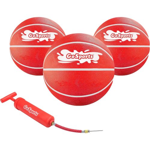  GoSports Swimming Pool Basketballs 3 Pack - Great for Floating Water Basketball Hoops, Choose Red or Blue Pool Basketballs