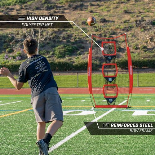  GoSports 8’ x 4’ Football Training Vertical Target Net, Improve QB Throwing Accuracy ? Includes Foldable Bow Frame and Portable Carry Case