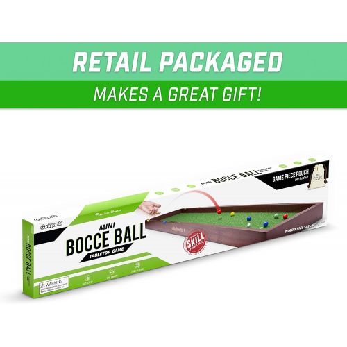  GoSports Mini Bocce Tabletop Game Set for Kids & Adults - Includes 8 Mini Bocce Balls, Pallino and Case
