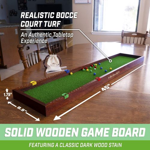  GoSports Mini Bocce Tabletop Game Set for Kids & Adults - Includes 8 Mini Bocce Balls, Pallino and Case