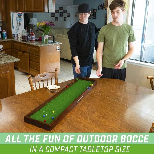  GoSports Mini Bocce Tabletop Game Set for Kids & Adults - Includes 8 Mini Bocce Balls, Pallino and Case