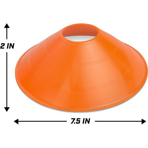  GoSports Agility Training Sport Cone 20 Pack with Tote Bag - Low Profile Field Markers for Kids and Adults