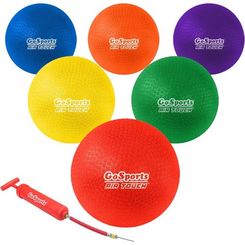  GoSports Playground Balls for Kids (Heavy Duty Set of 6) with Carry Bag and Ball Pump (Choose 8.5” or 10” Sizes)