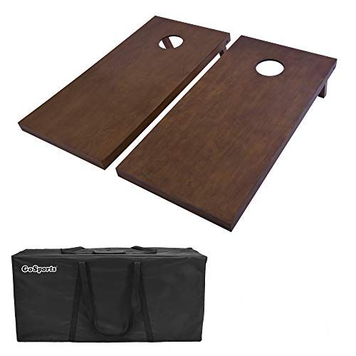  GoSports 4x2 Regulation Size Wooden Cornhole Boards Set - Includes Carrying Case and Over 100 Optional Bean Bag Colors