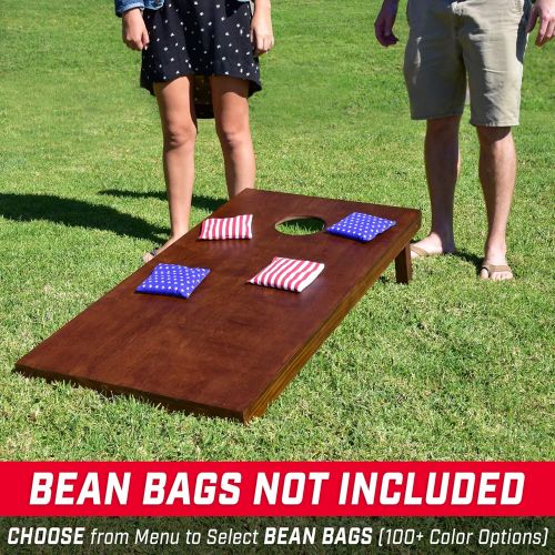  GoSports 4x2 Regulation Size Wooden Cornhole Boards Set - Includes Carrying Case and Over 100 Optional Bean Bag Colors