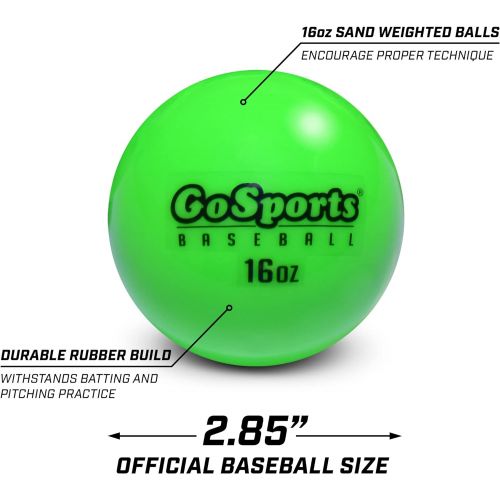  GoSports Weighted Training Balls - Hitting & Pitching Training for All Skill Levels - Improve Power and Mechanics, Choose Baseball or Softball