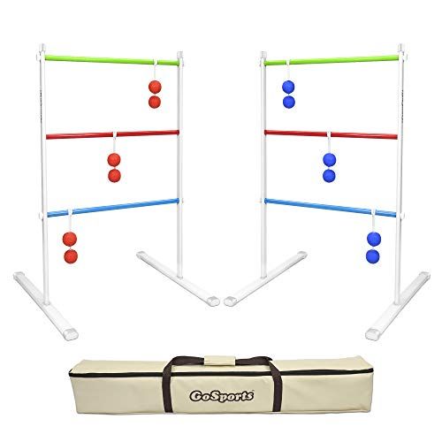  GoSports Premium Metal Ladder Toss Game Set, White