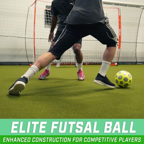  GoSports ELITE Futsal Balls - Great for Indoor or Outdoor Futsal Games or Practice ? Choose Single or Six Pack - Includes Pump