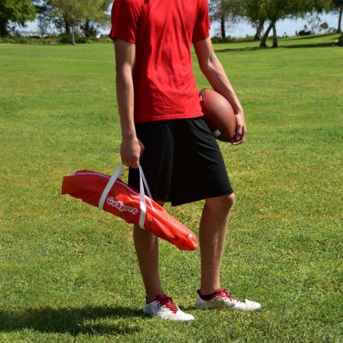  GoSports Football Xtraman Dummy Defender Quarterback Training Mannequin - QB Receiver for Passing Accuracy, Footwork Drills and Practice Clearing Linemen