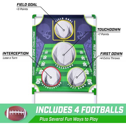  GoSports Football & Baseball Toss Games Available in Football Red Zone Challenge or Baseball Pro Pitch Challenge Choose Between Backyard Toss or Door Hang Targets