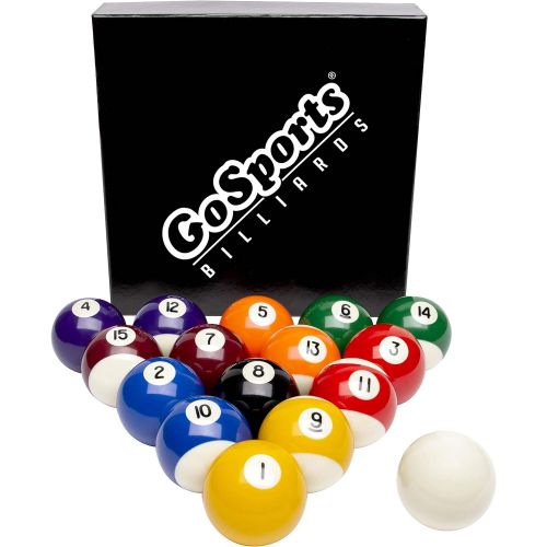  GoSports Regulation Billiards Balls - Complete Set of 16 Professional Balls, Multi