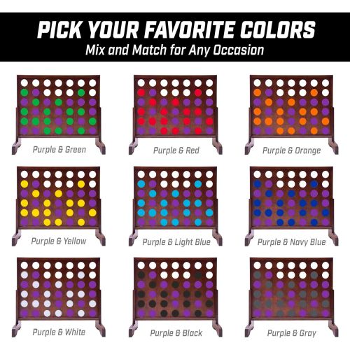 GoSports 4 Size Replacement Game Coins for Giant Four in a Row - For GoSports Game Sets Only - Set of 21 Coins - Choose Your Color