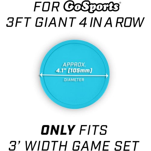  GoSports 4 Size Replacement Game Coins for Giant Four in a Row - For GoSports Game Sets Only - Set of 21 Coins - Choose Your Color