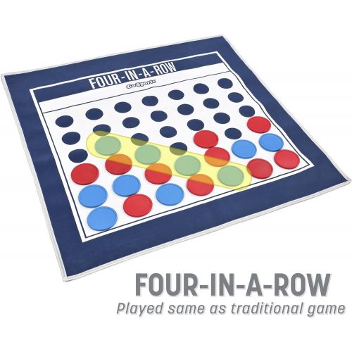  GoSports CFMAT01 Giant Checkers and 4 Connect Board Game HUGE Double Sided Game Mat with Coins for Family Fun