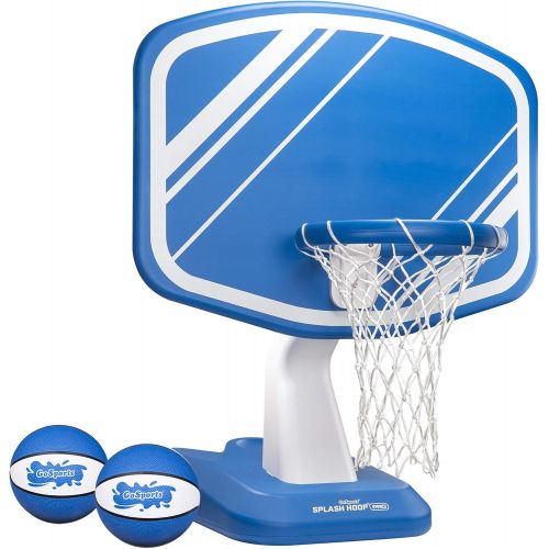  GoSports Splash Hoop PRO Swimming Pool Basketball Game, Includes Poolside Water Basketball Hoop, 2 Balls and Pump