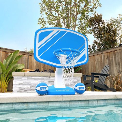  GoSports Splash Hoop PRO Swimming Pool Basketball Game, Includes Poolside Water Basketball Hoop, 2 Balls and Pump