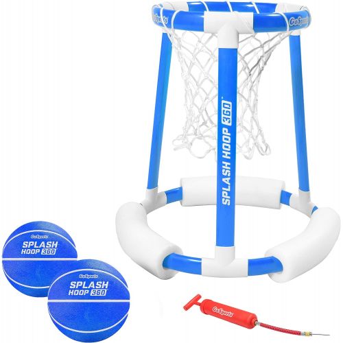  GoSports Splash Hoop 360 Floating Pool Basketball Game Includes Hoop, 2 Balls and Pump