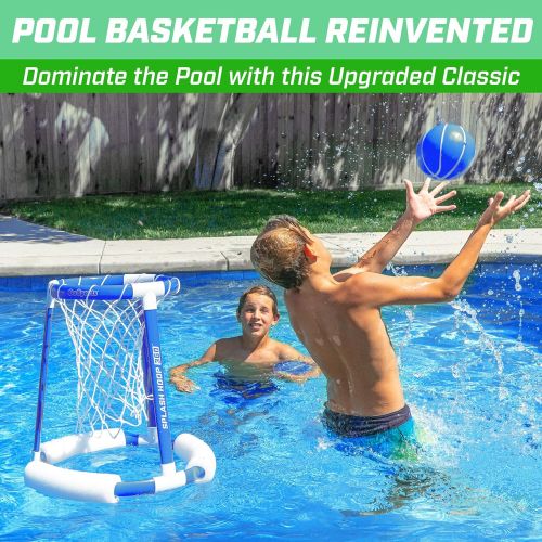  GoSports Splash Hoop 360 Floating Pool Basketball Game Includes Hoop, 2 Balls and Pump