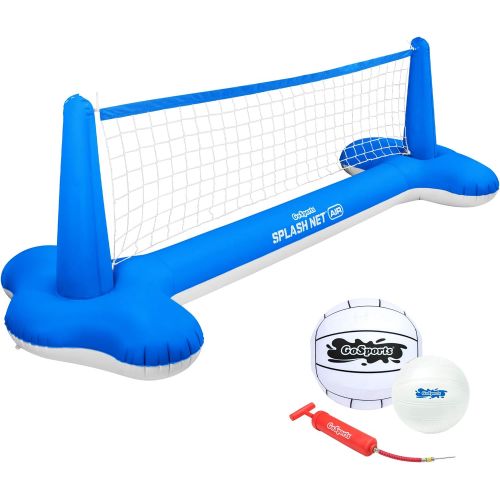  GoSports Splash Net Air, Inflatable Pool Volleyball Game ? Includes Floating Net, Water Volleyballs and Ball Pump