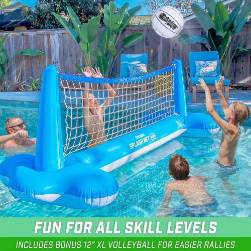  GoSports Splash Net Air, Inflatable Pool Volleyball Game ? Includes Floating Net, Water Volleyballs and Ball Pump