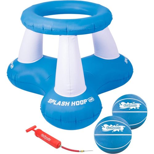  GoSports Splash Hoop Air, Inflatable Pool Basketball Game ? Includes Floating Hoop, 2 Water Basketballs and Ball Pump