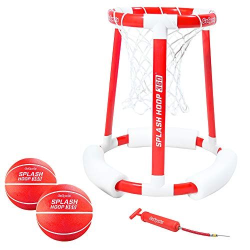  GoSports Splash Hoop 360 Floating Pool Basketball Game Includes Hoop, 2 Balls and Pump