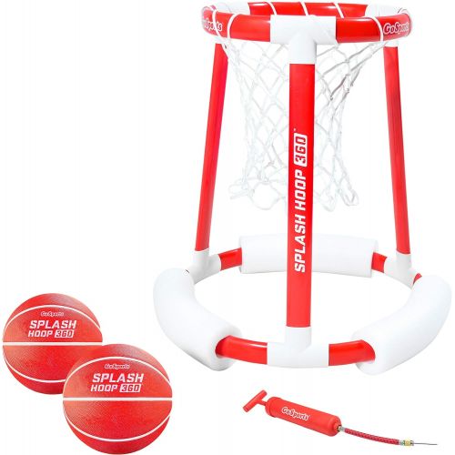  GoSports Splash Hoop 360 Floating Pool Basketball Game Includes Hoop, 2 Balls and Pump