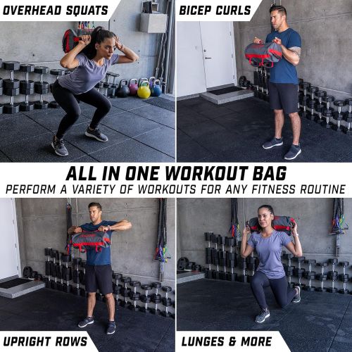  GoSports Weight Bag Workout Training Aid - Maximum 40lbs, Fitness Exercises for All Skill Levels - Simply Fill with Sand