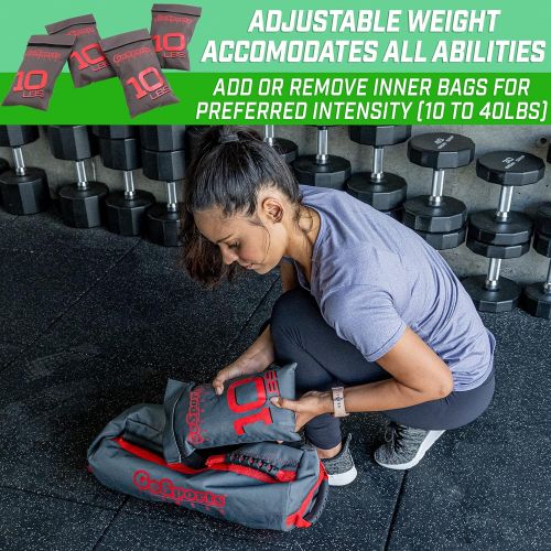  GoSports Weight Bag Workout Training Aid - Maximum 40lbs, Fitness Exercises for All Skill Levels - Simply Fill with Sand