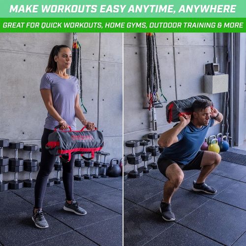  GoSports Weight Bag Workout Training Aid - Maximum 40lbs, Fitness Exercises for All Skill Levels - Simply Fill with Sand