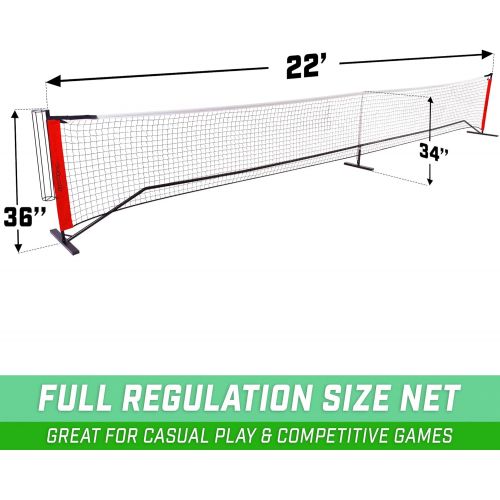  GoSports Regulation 22ft Pickleball Net ? Includes Net, Frame and Carry Case, Portable Design for Setup in Minutes