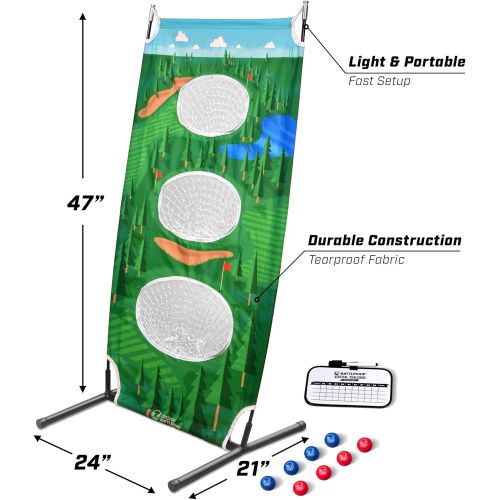  GoSports BattleChip Vertical Challenge Backyard Golf Cornhole Game, Fun New Cornhole Chipping Game for All Abilities