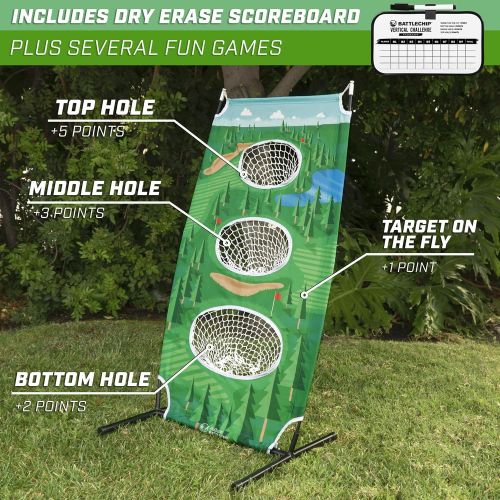  GoSports BattleChip Vertical Challenge Backyard Golf Cornhole Game, Fun New Cornhole Chipping Game for All Abilities