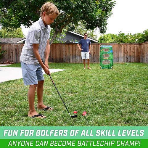  GoSports BattleChip Vertical Challenge Backyard Golf Cornhole Game, Fun New Cornhole Chipping Game for All Abilities