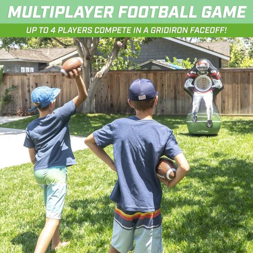  GoSports Inflataman Football Challenge - Inflatable Receiver Touchdown Toss Game, Red