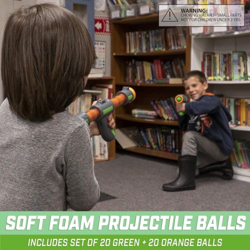  GoSports Official Foam Fire Blasters - 2 Pack Toy Blasters & Replacement Bullet Balls ? Fun for Accuracy Games and GoSports Foam Fire Shooting Games