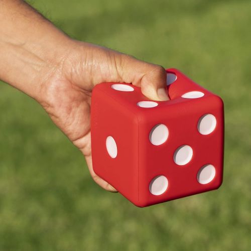  GoSports Giant 3.5 Red Foam Playing Dice Set with Bonus Scoreboard (Includes 6 Dice, Dry-Erase Scoreboard and Carrying Case)