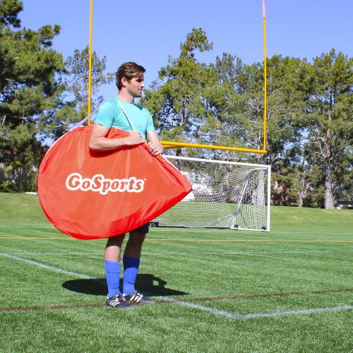  GoSports Foldable Pop Up Soccer Goal Nets, Set of 2, With Agility Training Cones and Portable Carrying Case for Kids & Adults (Choose from 2.5, 4 and 6 sizes)