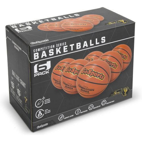  GoSports Indoor Synthetic Leather Competition Basketball with Pump