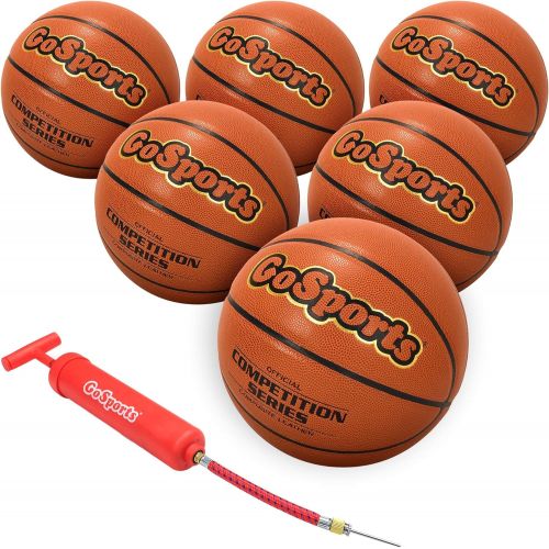  GoSports Indoor Synthetic Leather Competition Basketball with Pump