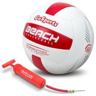 GoSports Pro Series Beach Volleyball - Regulation Size & Weight with Bonus Air Pump (Choose Single Ball or Six Pack with Mesh Bag)