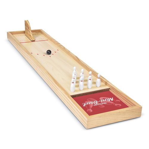  GoSports Tabletop Bowling Game | Premium Wooden Construction with Dry Erase Scorecard | Perfect for Kids & Adults