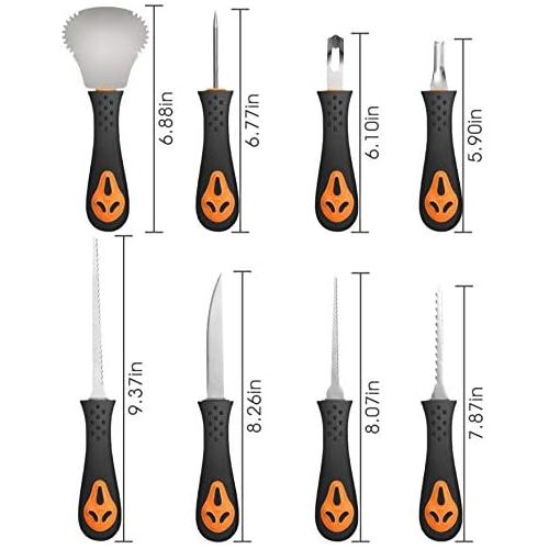  GoStock Pumpkin Carving Kit, Halloween Professional Pumpkin Carving Tools With Carrying Case, Duty Stainless Steel Pumpkin Carver Knife Set for Halloween