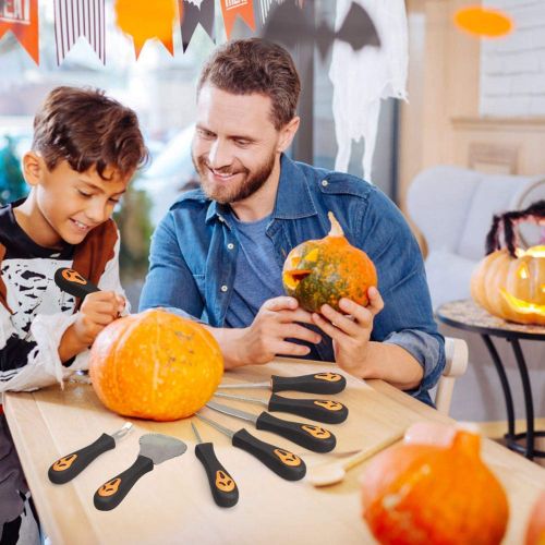  GoStock Pumpkin Carving Kit, Halloween Professional Pumpkin Carving Tools With Carrying Case, Duty Stainless Steel Pumpkin Carver Knife Set for Halloween