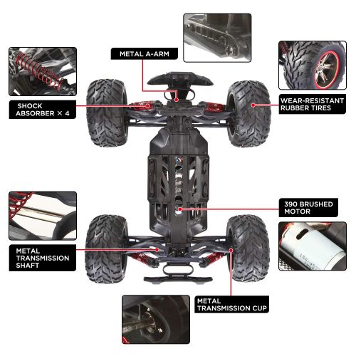  GoStock RC Car Monster Truck 1/12 Scale Off Road Electric Fast Race Cars Remote Control Truck High Speed 42km/h Radio Controlled Hobby Cars for Kids and Adults