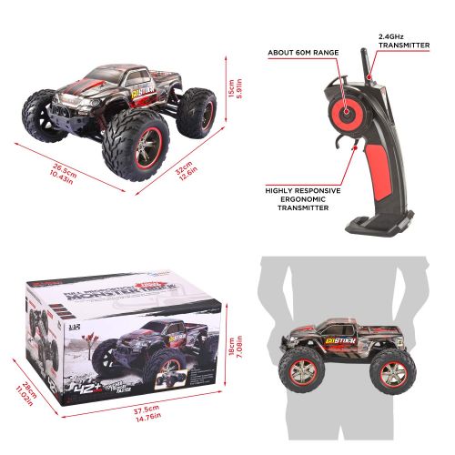  GoStock RC Car Monster Truck 1/12 Scale Off Road Electric Fast Race Cars Remote Control Truck High Speed 42km/h Radio Controlled Hobby Cars for Kids and Adults